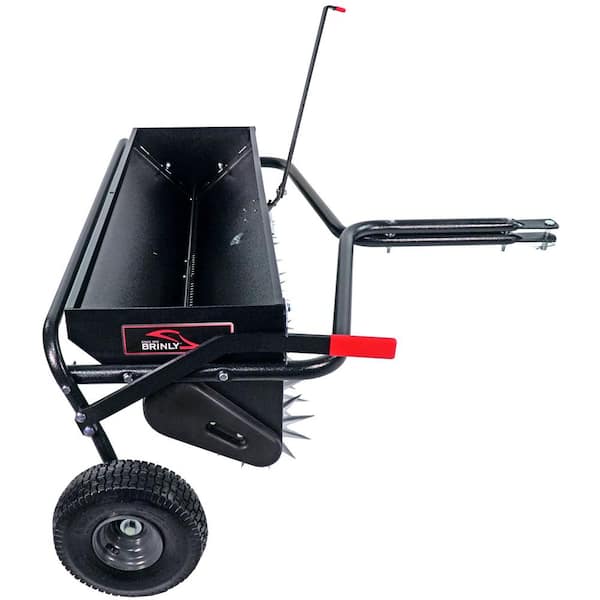 40 in. Tow-Behind Combination Aerator Spreader with 3-D Steel Tines and Pneumatic Tires