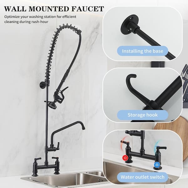 Aquaterior Single Handle Kitchen Faucet 360° Swivel Pull-down Sprayer w/ Soap Dispenser Brushed Nickel / Oil Rubbed Bronze Home (CUPC NSF) Aquaterior Single Handle Kitchen Faucet 360° Swivel Pull-down Sprayer w/ Soap Dispenser Brushed Nickel / Oil Rubbed Bronze Home (CUPC NSF)