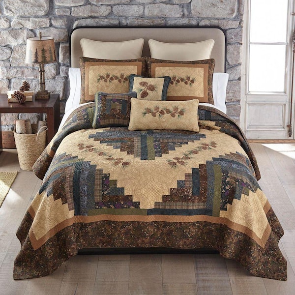 Donna Sharp Cabin Raising Pine Cone Quilted Bedding - Thumbnail 3