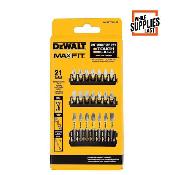 MAXFIT 1 in. & 2 in. Carbon Steel Driving Bit Set (21-Pieces)