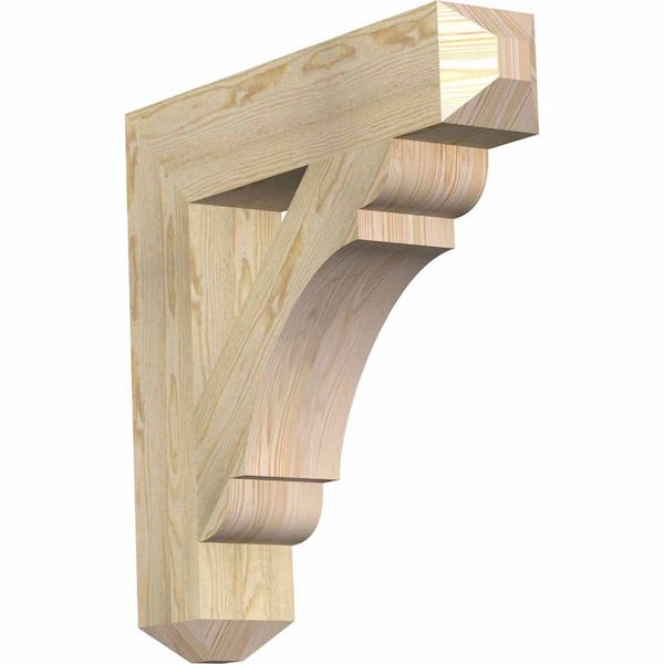 Ekena Millwork 6 in. x 30 in. x 30 in. Douglas Fir Olympic Craftsman Rough Sawn Bracket