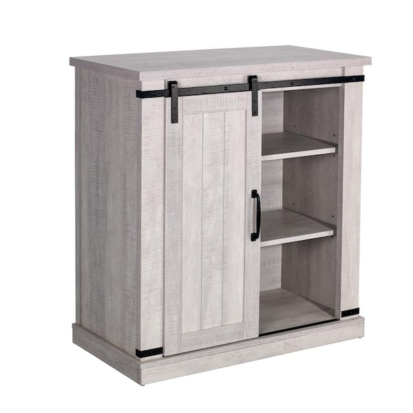 31.5 in. Saw Cut Off White TV Stand (Fits TVs Up To 40 in.)