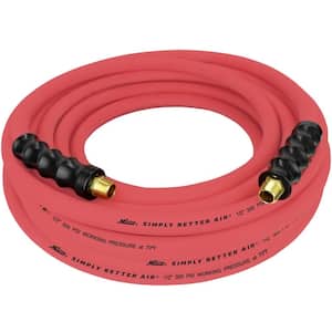 ULR 1/2 in. ID x 50 ft. (3/8 in. MNPT) Ultra-Lightweight Durable Rubber Air Hose for Extreme Environments