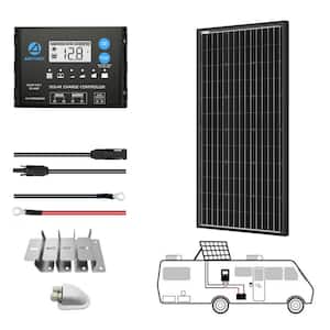 100-Watt Monocrystalline OffGrid Solar Power Kit with 100-Watt Solar Panel, 20 Amp PWM Charge Controller