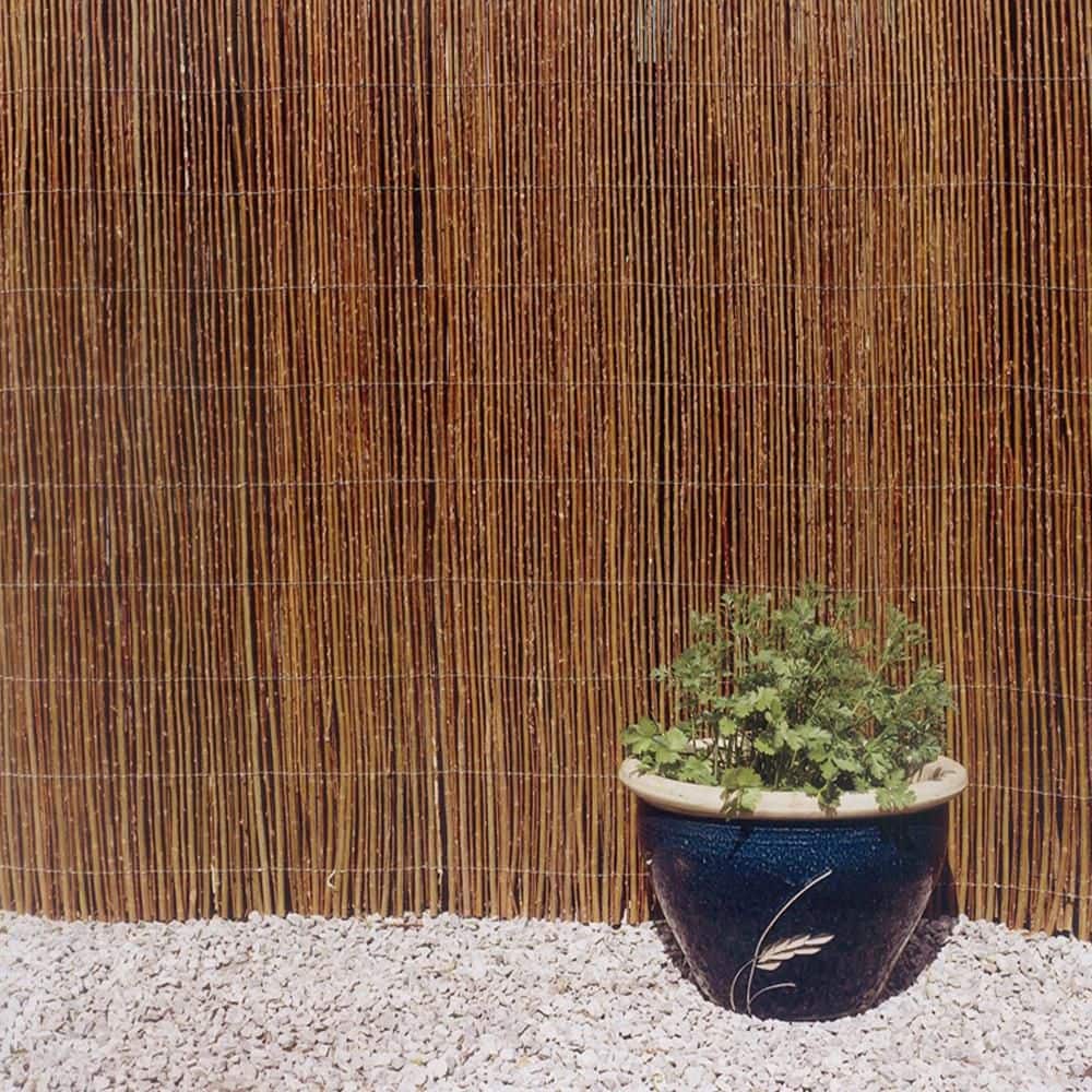Natural Brown Willow Wood Rolled Garden Fence 6ft x 16ft