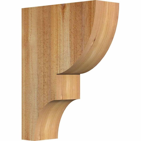 Ekena Millwork 4 in. x 12 in. x 16 in. Western Red Cedar Ridgewood Rough Sawn Corbel