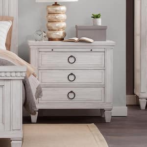 Salter Path Oyster White 3-drawer 32 in. W Nightstand