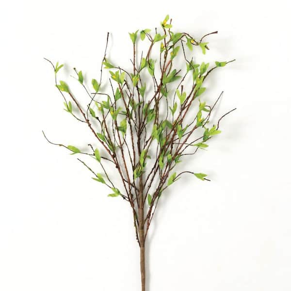 33.5 in. Green Indoor Artificial Long Willow Twig Spray