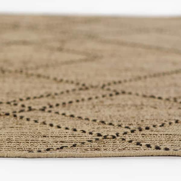 Diamond Weave Natural 2 X 8 Handwoven Jute and Wool Runner Rug