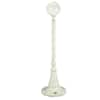 European Style Plug-in Outdoor Lantern - Single White Globe Patio Light With Dimmer, 85" Height