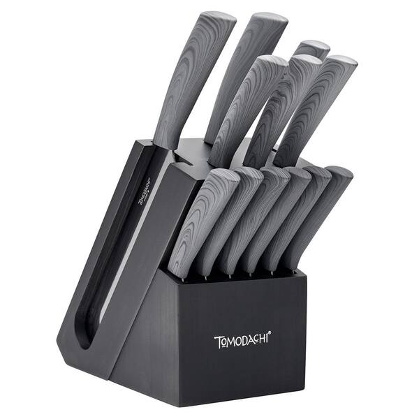 Tomodachi Raintree Ash 13 Piece Stainless Steel Knife Block Set