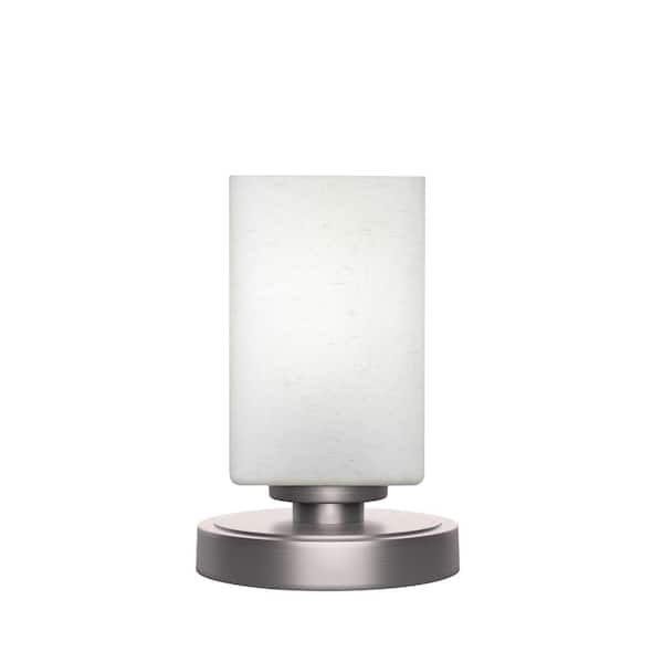 Unbranded Quincy 8.25 in. Graphite Accent Lamp with Glass Shade