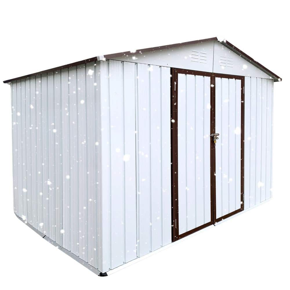 Misopily 8 ft. W x 10 ft. D Metal Garden Sheds for Outdoor Storage with ...