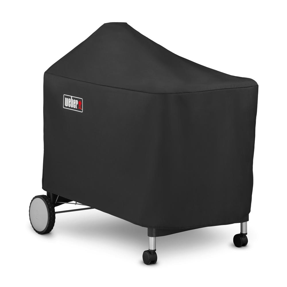 Black Polyester Grill Cover with Storage Pouch