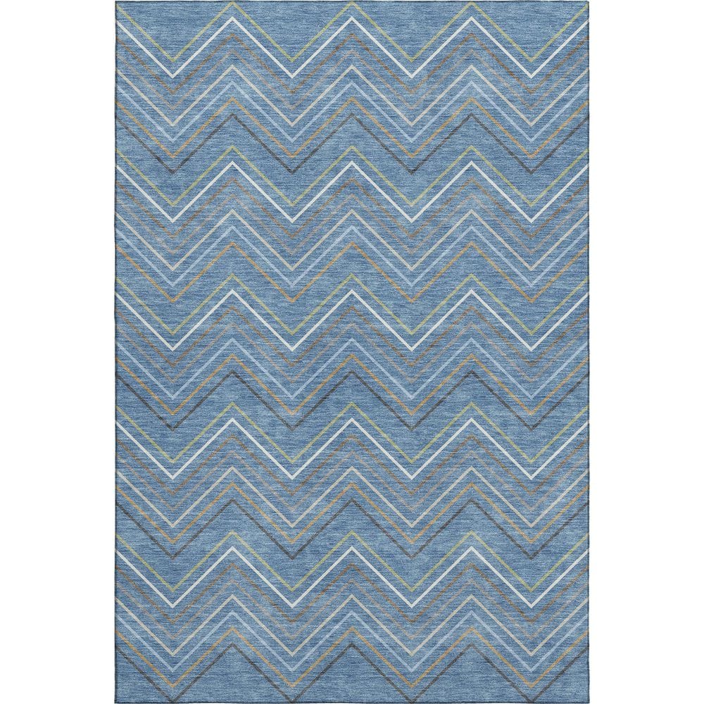 Mayfield Premium Machine Washable Abstract AMF2392 Blue 5 ft. x 7 ft. 6 in. Area Rug price history on PriceWatchPro
