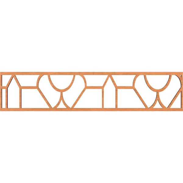 Ekena Millwork Whitechapel Fretwork 0.375 in. D x 46.75 in. W x 10 in. L Cherry Wood Panel Moulding