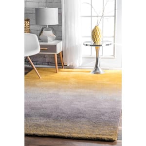 Ana Ombre Shag Yellow 8 ft. x 8 ft. Square Rug