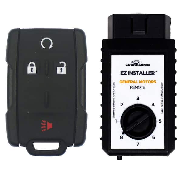 Replacement GM Remote-4 Buttons (Lock, Unlock, Remote Start, and Panic) Includes programming device