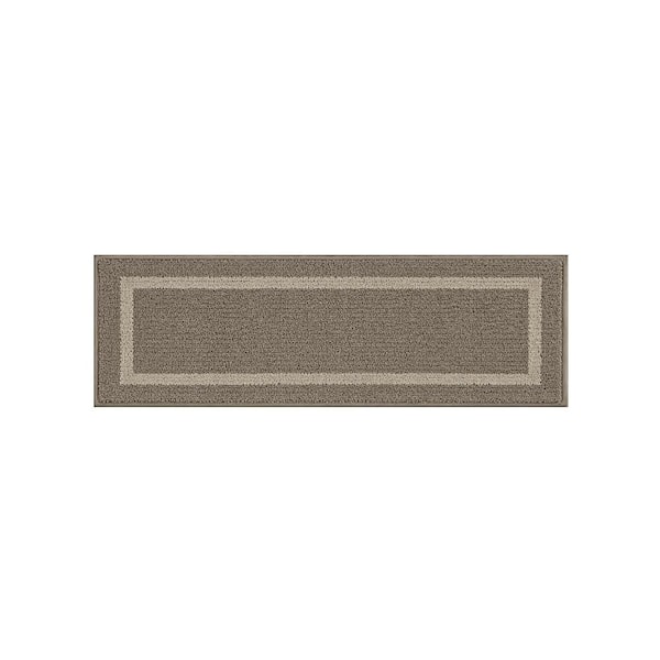 Light Brown Tufted 9 in. x 28 in. Non-Slip Carpet Polyester Stair Tread Cover Set of 15