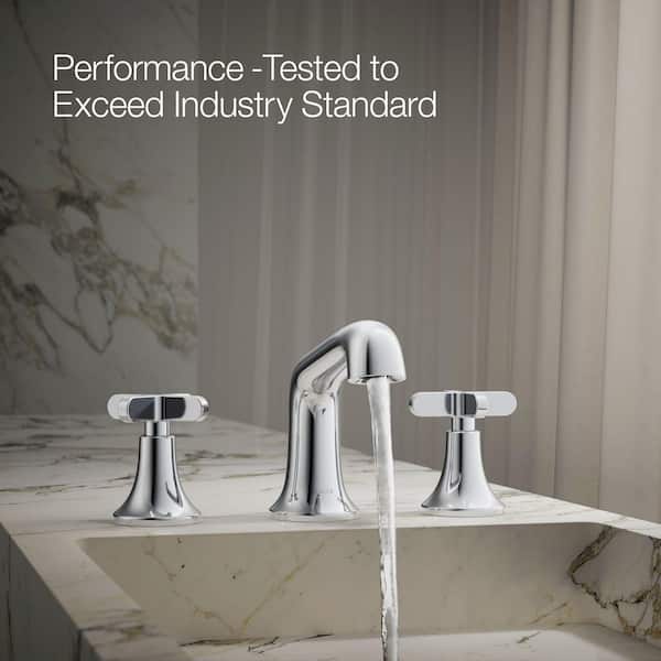 KOHLER Setra 8 in. Widespread 2-Handle Bathroom Faucet in Polished