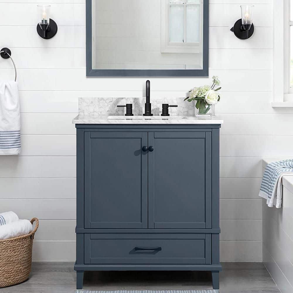 Home Decorators Collection Merryfield 31 in. Single Sink Dark Blue