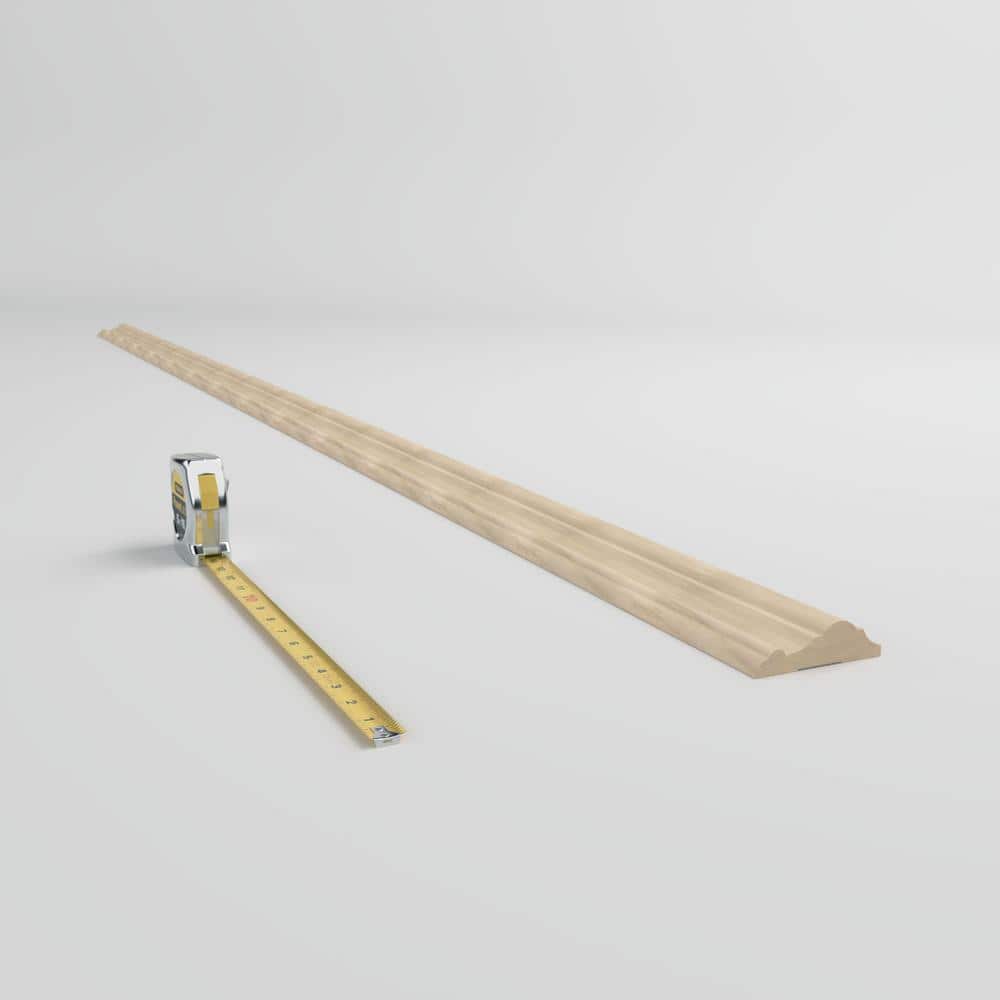96" Natural Poplar Solid Wood Chair Rail Molding