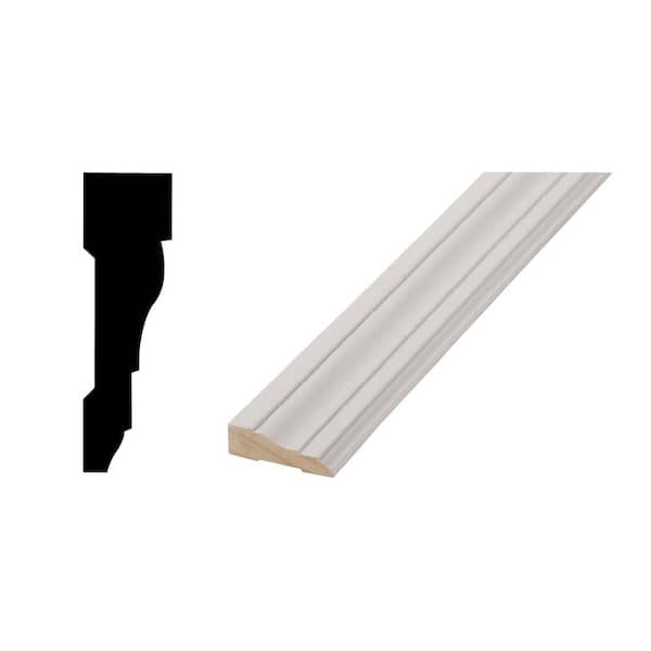 Woodgrain Millwork WM 366 11/16 in. x 2-1/4 in. x 204 in. Primed Pine Wood Finger-Jointed Casing