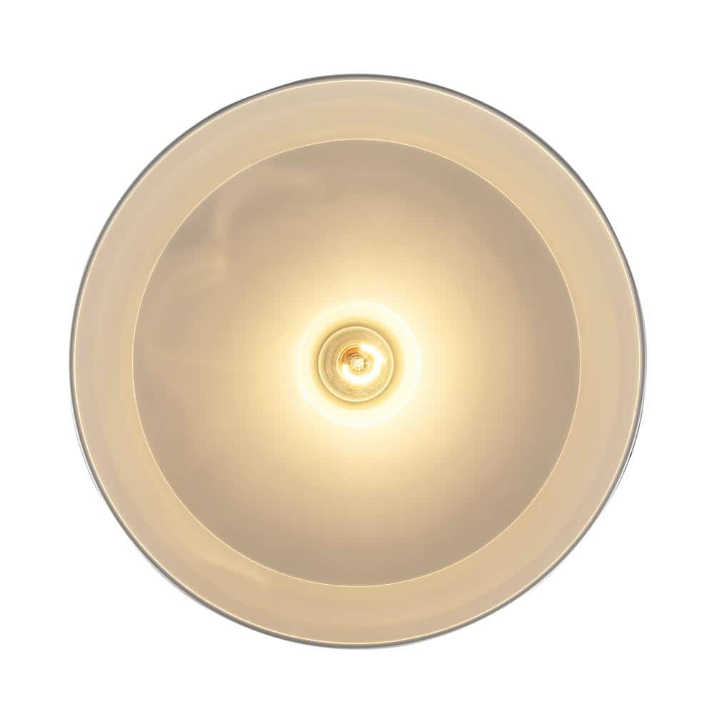 White Glass Bowl Farmhouse Pendant Light with LED Option
