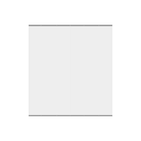 24 in. W x 63 in. H 2-Pack Rectangular Framed Wall Bathroom Vanity Mirror in Silver