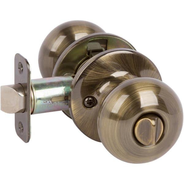 DELANEY HARDWARE Saxon Antique Brass Bed/Bath Door Knob KS1025 - The ...