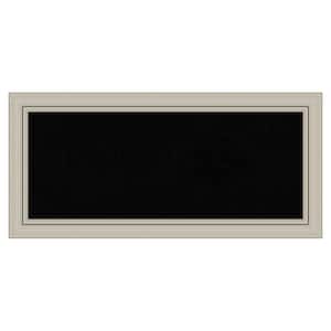 Romano Silver Narrow Wood Framed Black Corkboard 34 in. x 16 in. Bulletin Board Memo Board