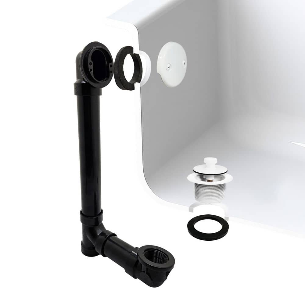 1-1/2 in. ABS Bath Waste with 1-Hole Top Elbow in Powder Coat White price history on PriceWatchPro