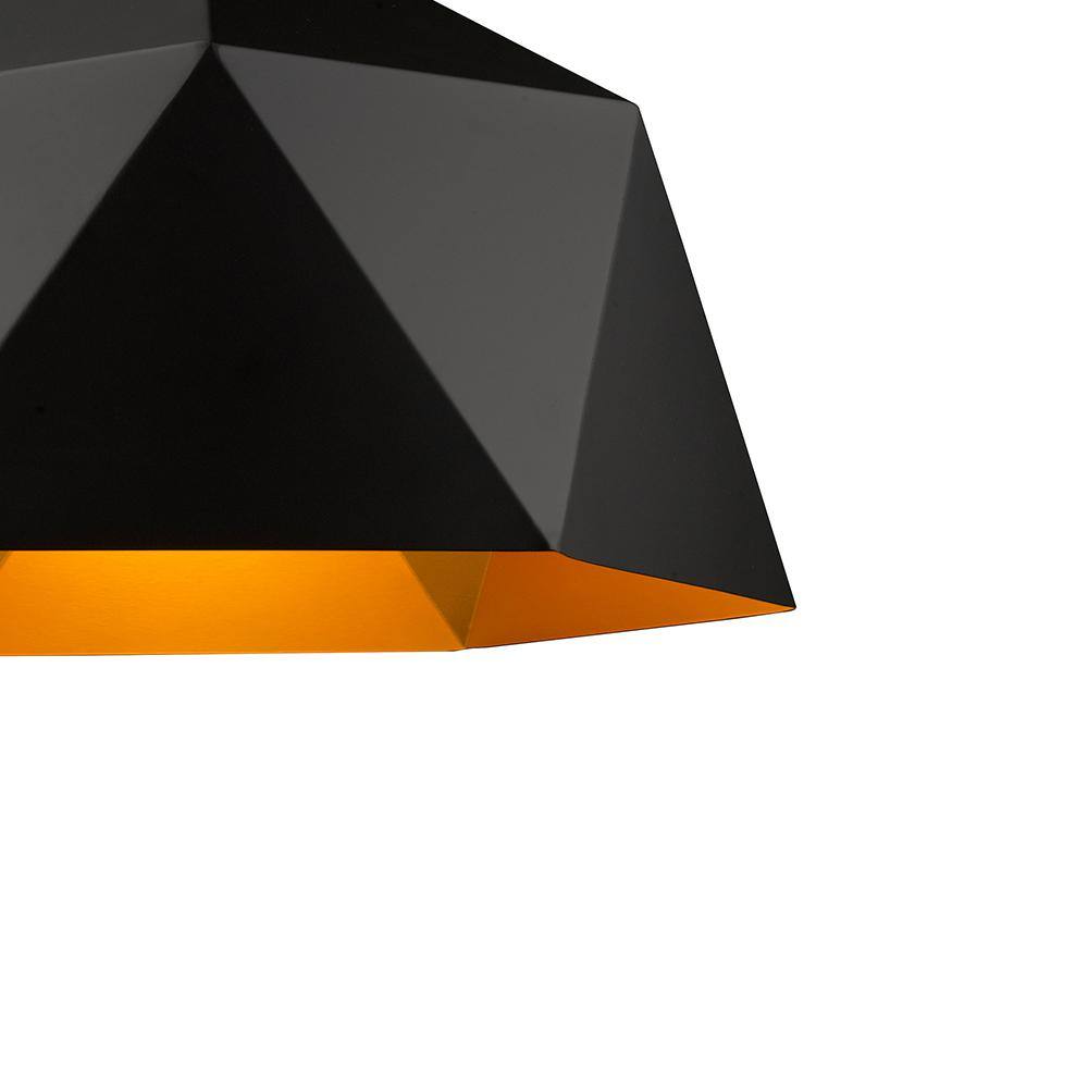 Tracey Black and Gold Crystal LED Pendant Light