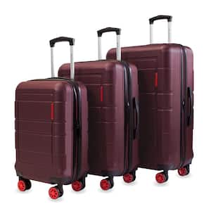 Andante 3-Piece Burgundy Hardside Spinner Luggage Set