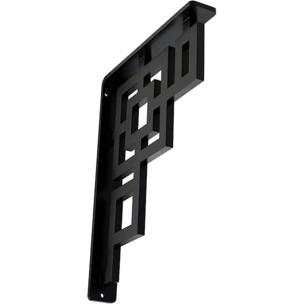 Ekena Millwork 1-1/2 in. x 10 in. x 7-1/2 in. Wrought Iron Single Center Brace Eris Bracket
