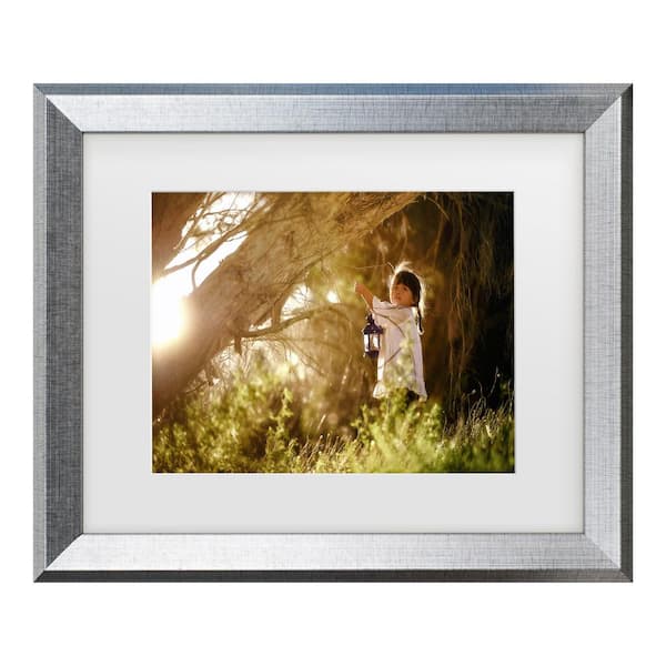 Trademark Fine Art Despird Zhang The Girl With The Blue Lantern Matted Framed Photography Wall Art 19.5 in. x 23.5 in.