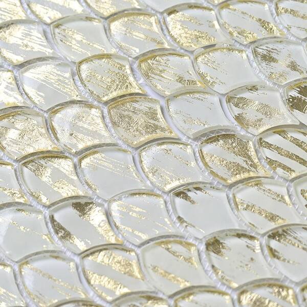 Apollo Tile Majeste Shimmer Gold 11-1/2-in x 11-3/4-in Glossy Glass Mixed Pattern Floor and Wall Tile (9.47-sq. ft/ Carton)