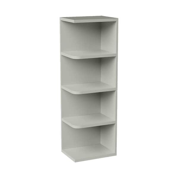 9 in. W x 12 in. D x 36 in. H Ready to Assemble Double Shaker Wall Ending Shelf Kitchen Cabinet in Laguna Grey
