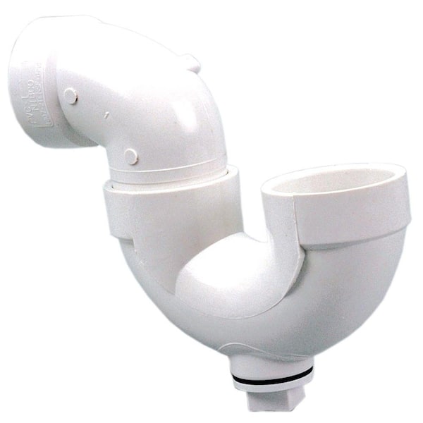 NIBCO 1-1/2 in. PVC DWV Hub x Hub x Cleanout with Plug P-Trap