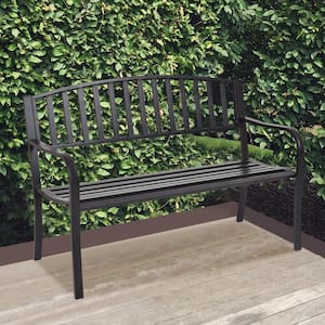 4-Person 50 in. Metal Patio Garden Outdoor Bench Loveseats,Easy to Maintain Clean