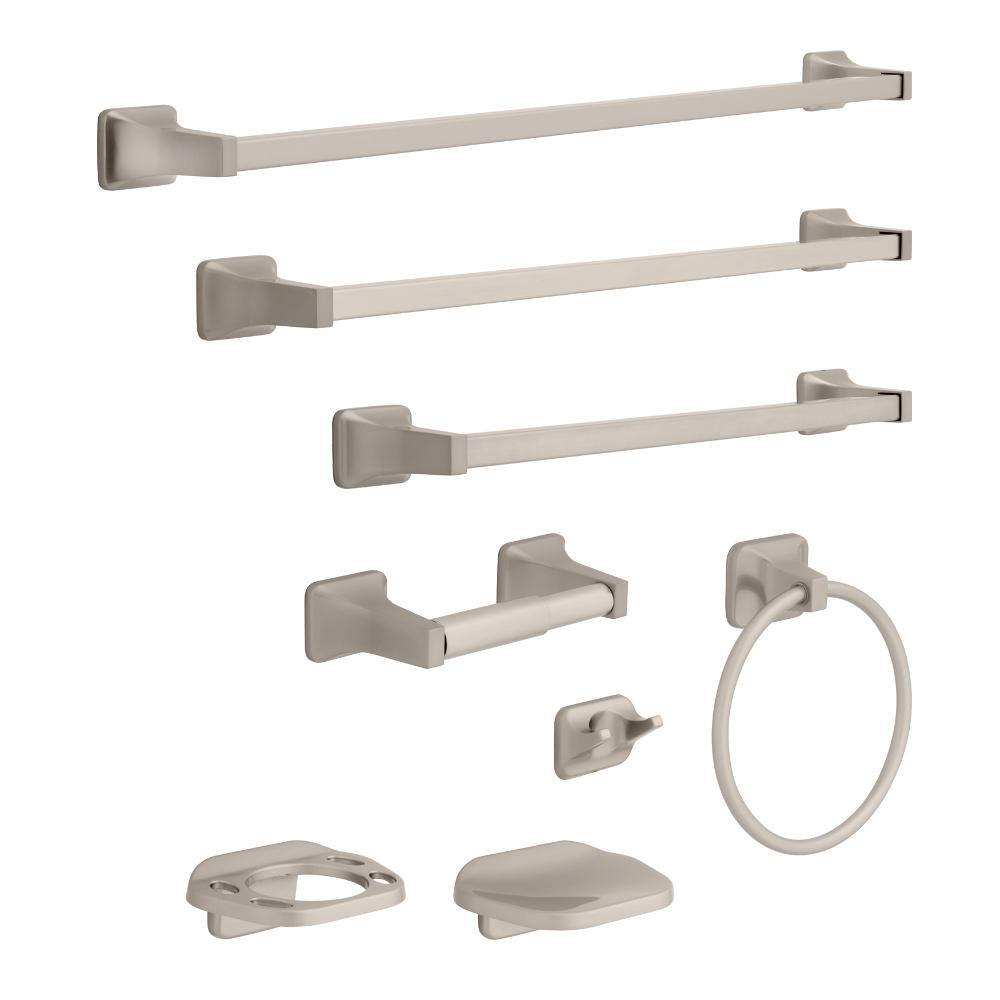 Brushed Nickel 30-Inch Wall Mounted Towel Bar