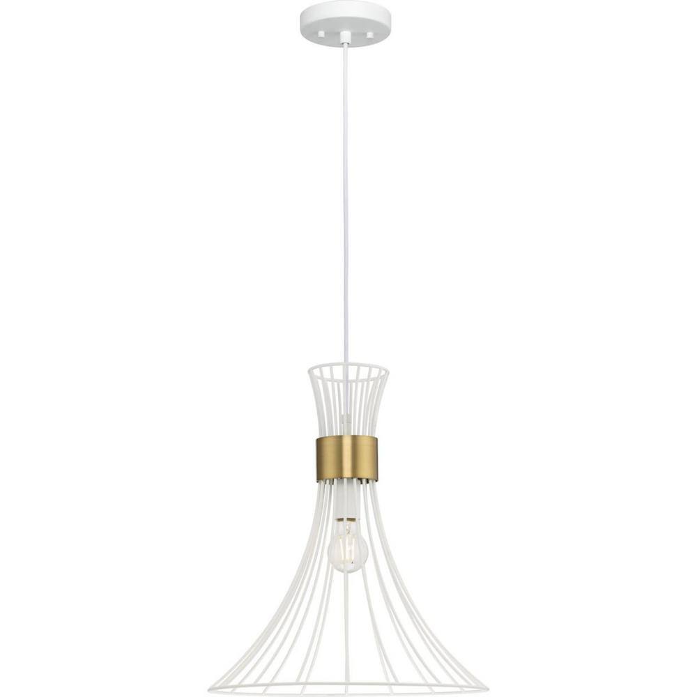 Lorin Satin White 18" Modern Glass Pendant Light