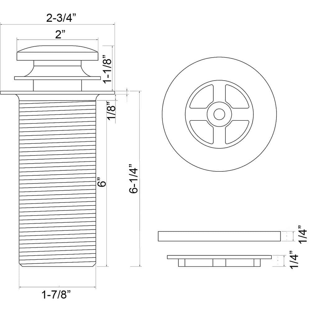 Bronze Soft Touch Extended Tub Drain Stopper