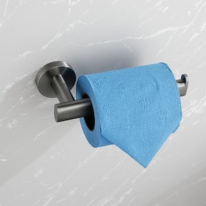 Wall Mounted Single Arm Tissue Holder Stainless Steel Toilet Paper Holder Towel Holder in Matte Gray