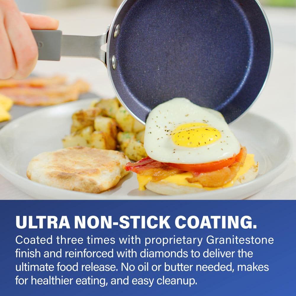 Granite Blue 5.5'' Nonstick Aluminum Egg Pan