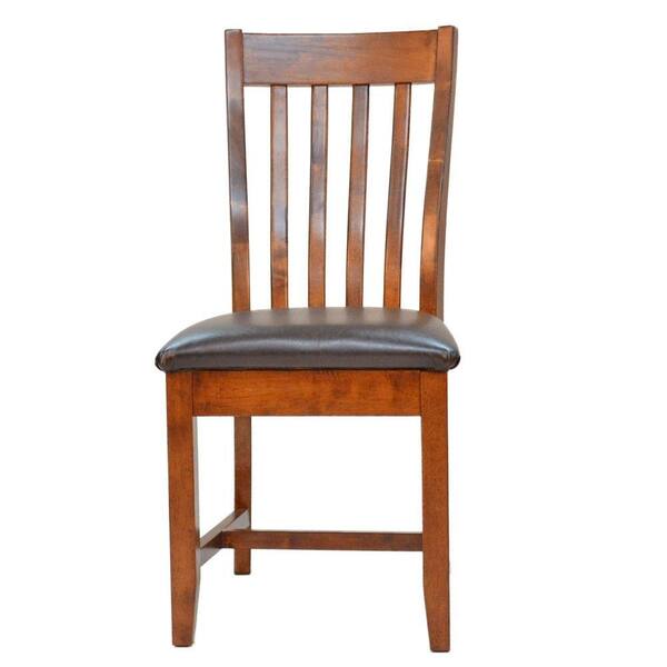 Carolina Cottage American Mission Leatherette Dining Chair in Oak