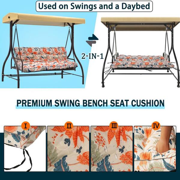 FABRICK × have a good time CUSHION Swing Cushions 3 Seater Replacement, 63*40