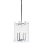 Beacon Trace 6-Light Chrome Pendant with Clear Beveled Glass Shade