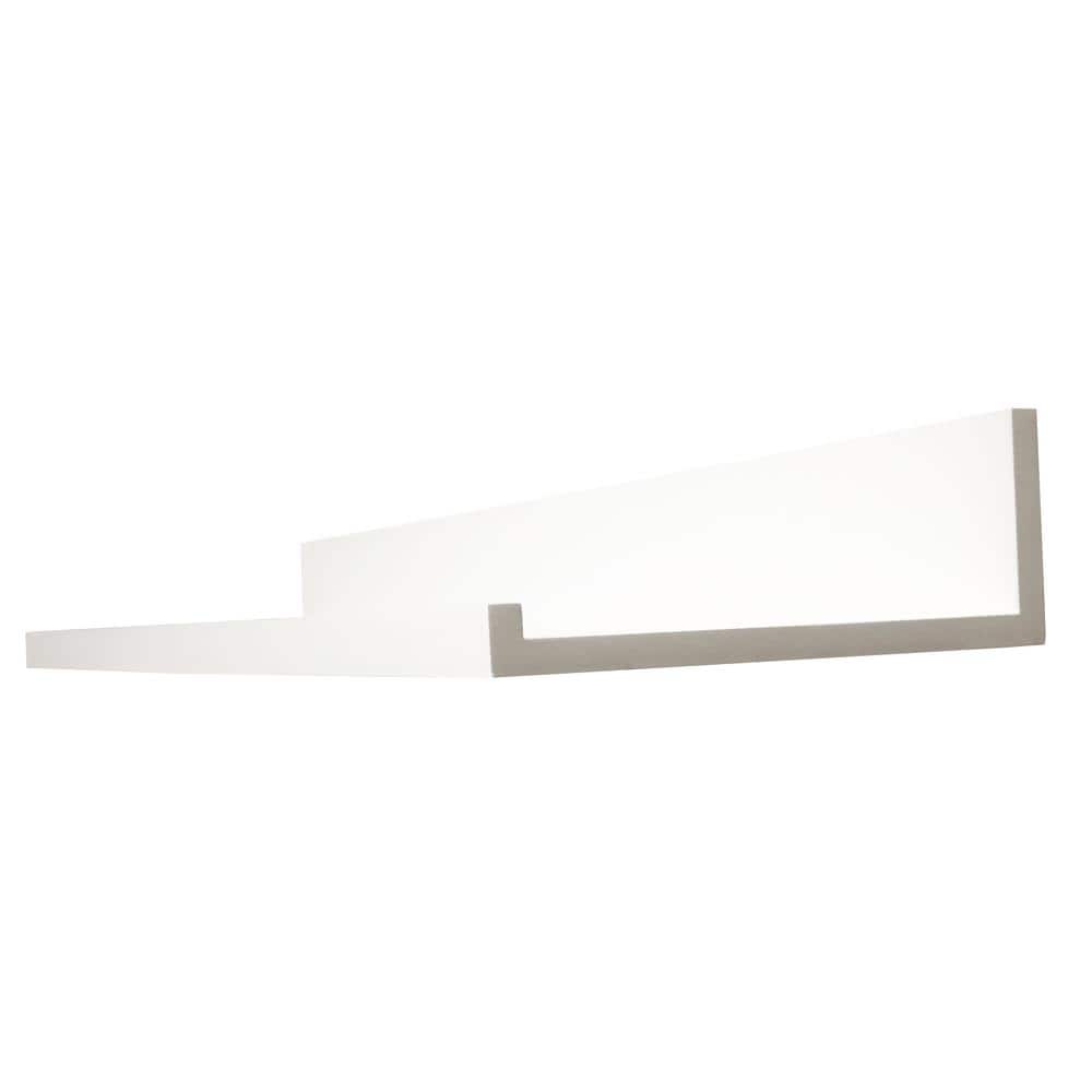 Elegant White Wood 36" Picture Ledge Floating Wall Shelf
