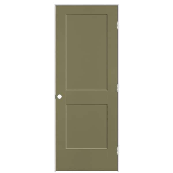 Masonite 30 in. x 80 in. 2-Panel Logan Left-Hand Solid Core Truly Olive Molded Composite Single Prehung Interior Door